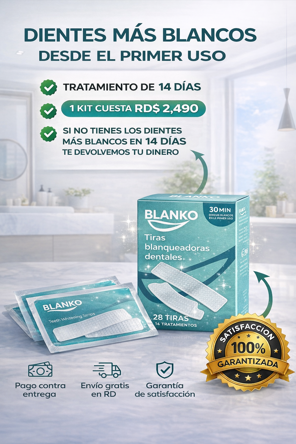 Blanko - Sistema de tiras de blanqueamiento dental